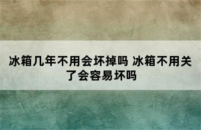 冰箱几年不用会坏掉吗 冰箱不用关了会容易坏吗